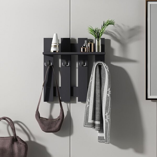 Černý nástěnný věšák Utica – Kalune Design