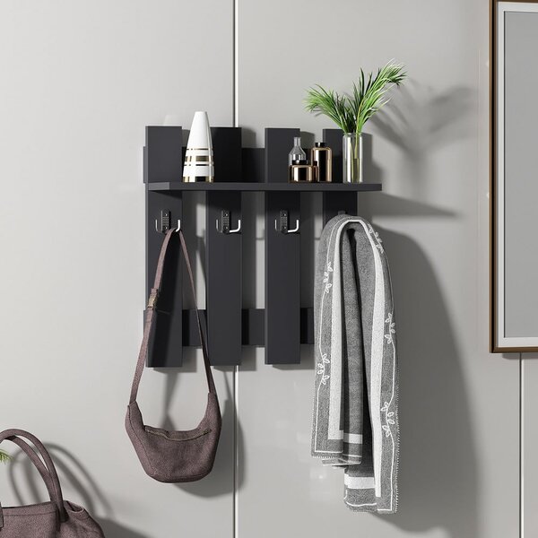Černý nástěnný věšák Utica – Kalune Design