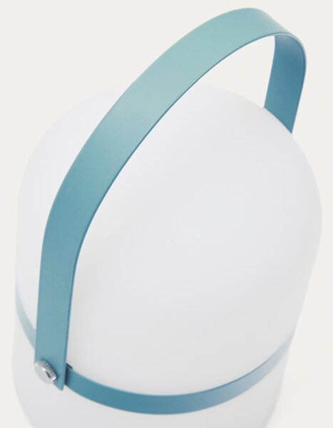 Modrá plastová LED lampa Kave Home Ridley