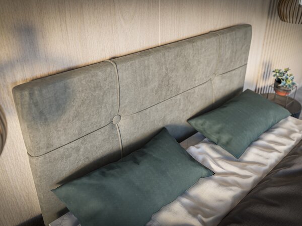 Boxspring postel 140 cm Nivela (beton) (s matrací a úl. prostorem)
