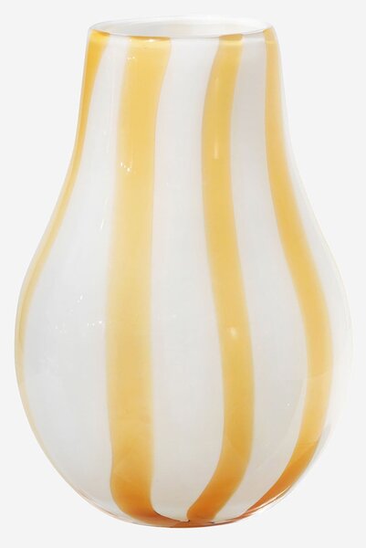 Broste Copenhagen Váza Ada Stripe karamelově žlutá 22cm
