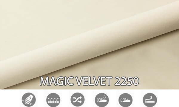 Jednolůžková boxspring postel 120 cm Veronica (krémová) (s matrací a úl. prostorem)