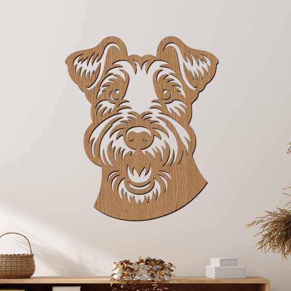 Dřevěná dekorace psa Welsh Terrier Zvolte rozměr šxv (cm): 33x40 | Zvolte barvu dekoru: Černá
