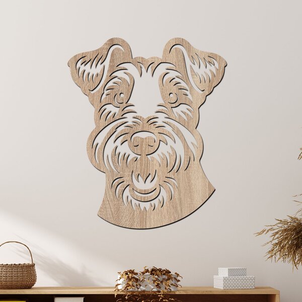 Dřevěná dekorace psa Welsh Terrier Zvolte rozměr šxv (cm): 33x40 | Zvolte barvu dekoru: Černá