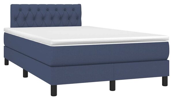 Box spring postel s matrací a LED modrá 120 x 200 cm textil 3133387