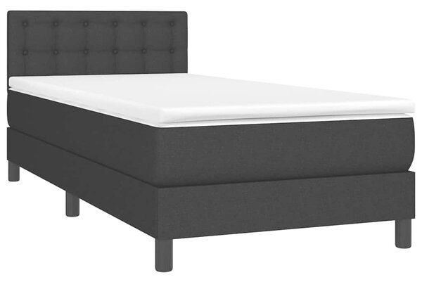 Box spring postel s matrací a LED černá 80 x 200 cm textil 3133431