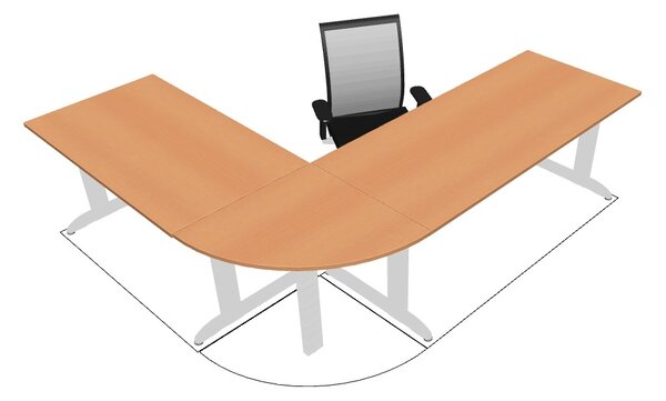 Přísed Pro Office C 80x80 cm Barva: Buk