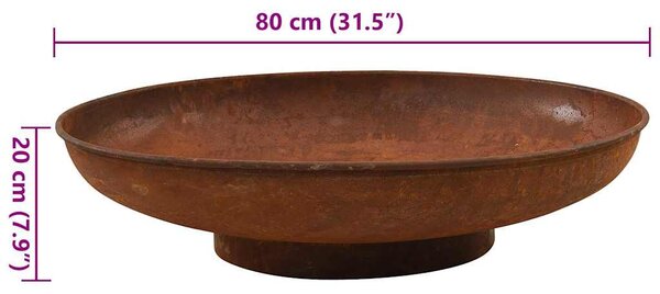 Přenosné ohniště 80 cm ocel 313345