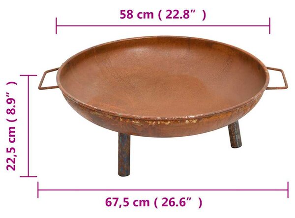 Mísa na oheň 67,5 x 58 x 22,5 cm ocel 313347