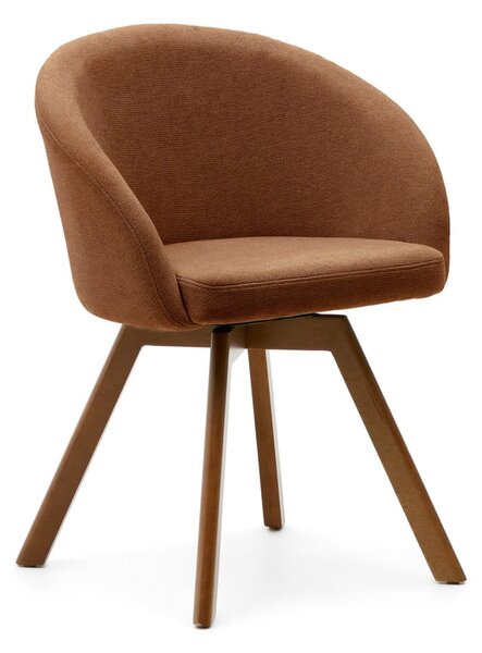 Hnědé čalouněné jídelní křeslo Marvin – Kave Home