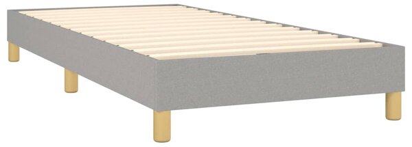 Box spring postel s matrací a LED světle šedá 80x200 cm textil 3133509