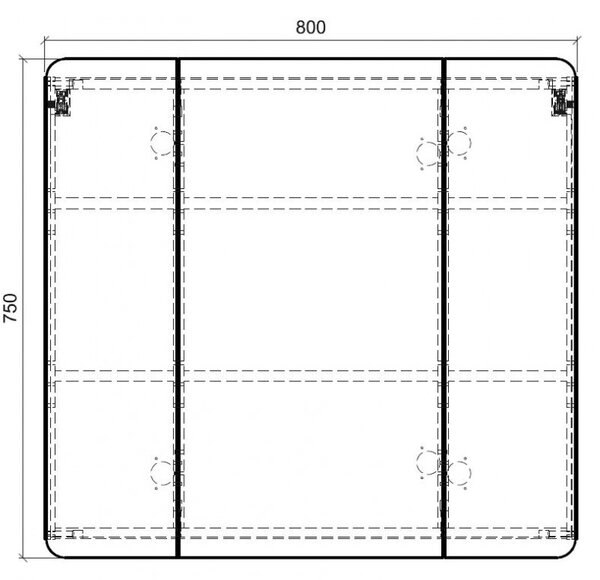 Koupelnová závěsná skříňka BÁRA 80 cm - se zrcadlem