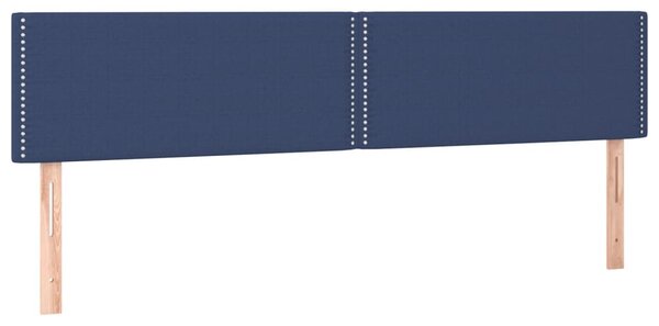 Box spring postel s matrací a LED modrá 200x200 cm textil 3133667