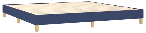 Box spring postel s matrací a LED modrá 200x200 cm textil 3133667