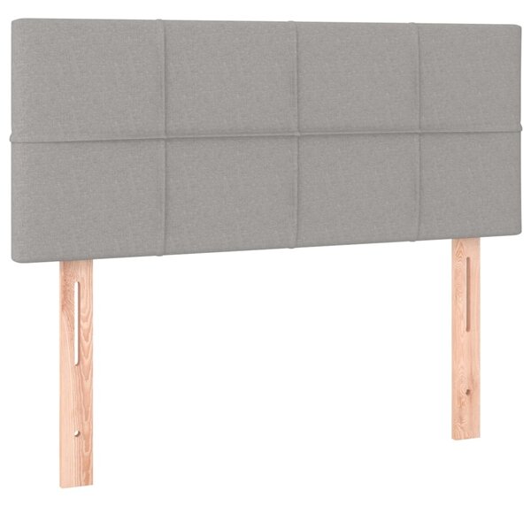 Box spring postel s matrací a LED světle šedá 120x200 cm textil 3133701