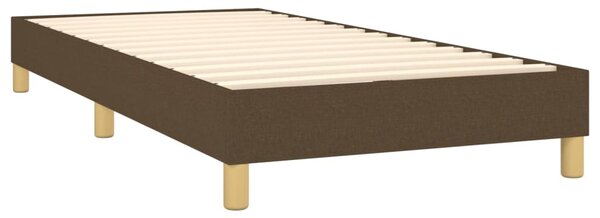 Box spring postel s matrací a LED tmavě hnědá 80x200 cm textil 3133752