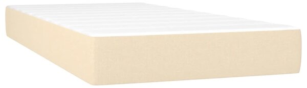 Box spring postel s matrací krémová 90x190 cm textil 3136962
