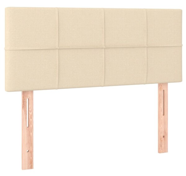 Box spring postel s matrací krémová 120x190 cm textil 3269728