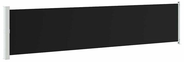 Zatahovací boční markýza / zástěna 140 x 600 cm černá 313369