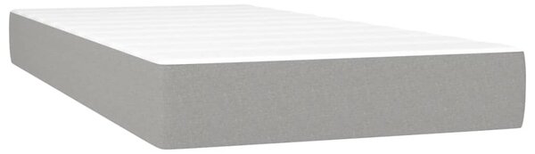 Box spring postel s matrací světle šedá 80 x 200 cm textil 3136869