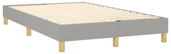 Box spring postel s matrací a LED světle šedá 120x200 cm textil 3133701