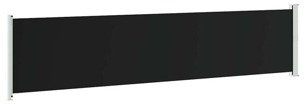 Zatahovací boční markýza / zástěna 140 x 600 cm černá 313369