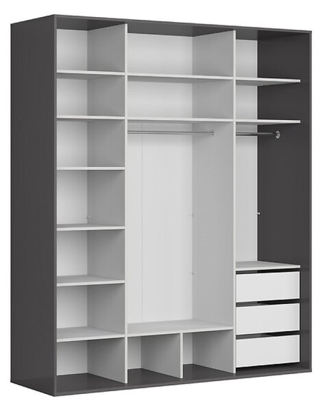 Šatní skříň Flex 200/237, grafit