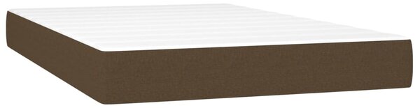 Box spring postel s matrací tmavě hnědá 120x200 cm textil 3137224
