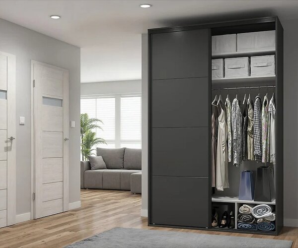 Šatní skříň Flex 150/236, grafit