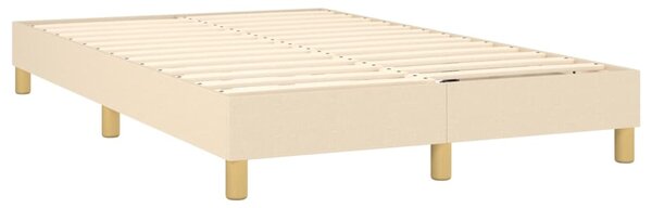 Box spring postel s matrací a LED krémová 120 x 200 cm textil 3133706