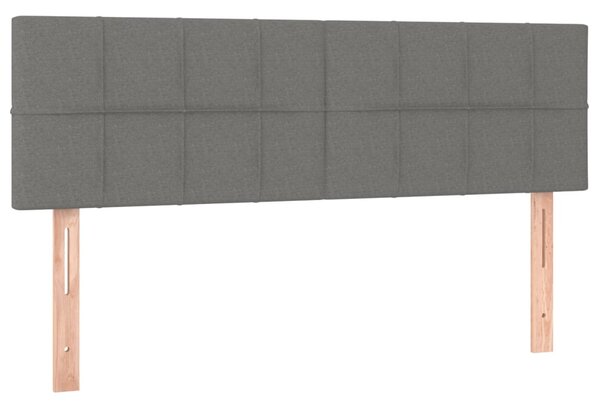 Box spring postel s matrací a LED tmavě šedá 140x200 cm textil 3133718