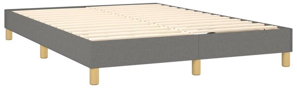 Box spring postel s matrací a LED tmavě šedá 140x200 cm textil 3133718