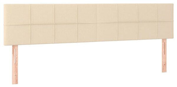 Box spring postel s matrací a LED krémová 200x200 cm textil 3133746