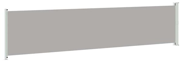 Zatahovací boční markýza / zástěna 140 x 600 cm šedá 313373