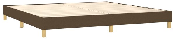 Box spring postel s matrací a LED tmavě hnědá 200x200 cm textil 3133744