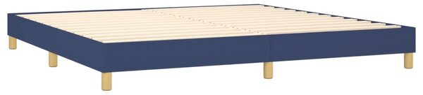 Box spring postel s matrací a LED modrá 200x200 cm textil 3133827