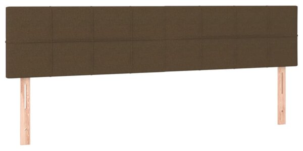 Box spring postel s matrací a LED tmavě hnědá 200x200 cm textil 3133744