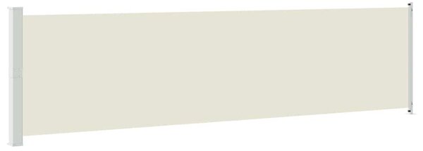 Zatahovací boční markýza / zástěna 614 x 160 cm krémová 313376