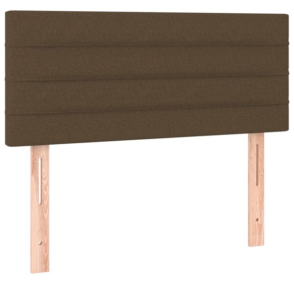 Box spring postel s matrací a LED tmavě hnědá 80x200 cm textil 3133752