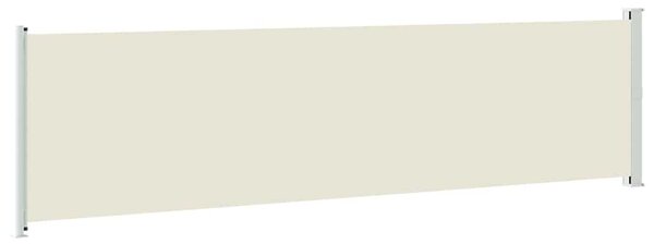 Zatahovací boční markýza / zástěna 614 x 160 cm krémová 313376