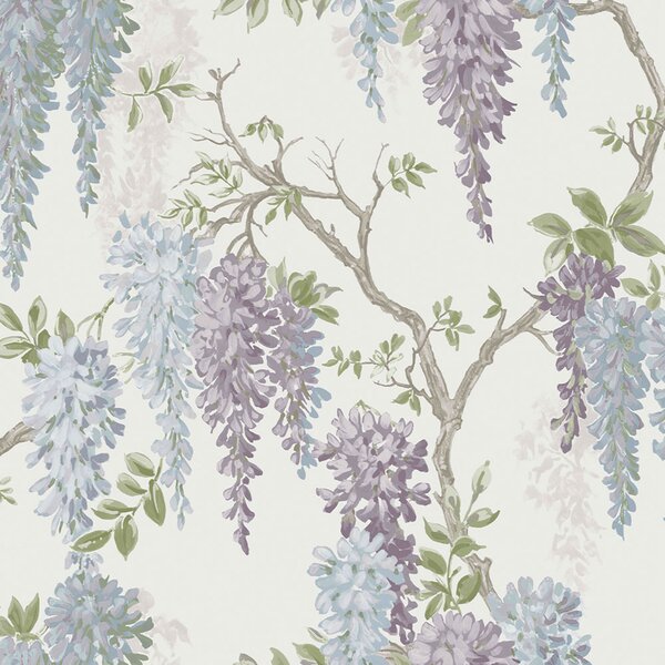 Vliesová tapeta na zeď, květy vistárie, 113356, Laura Ashley Signature ROZBALENO