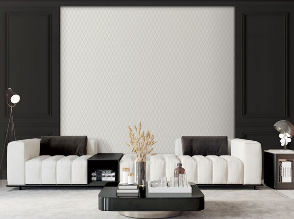 Luxusní šedo-stříbrná vliesová 3d tapeta na zeď, GR322303, Grace, Id Design ROZBALENO