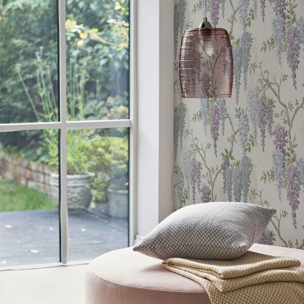 Vliesová tapeta na zeď, květy vistárie, 113356, Laura Ashley Signature ROZBALENO