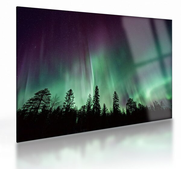 Skleněný obraz polární záře (70x50 cm)