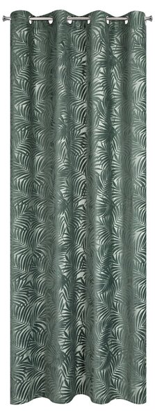 ZÁVĚS NA KROUŽCÍCH LIVIA 140X250 CM ZELENÁ