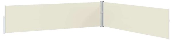 Zatahovací boční markýza / zástěna 170 x 1200 cm krémová 313394