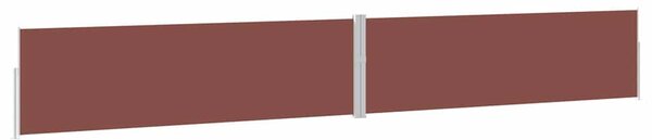 Zatahovací boční markýza / zástěna 170 x 1200 cm hnědá 313396