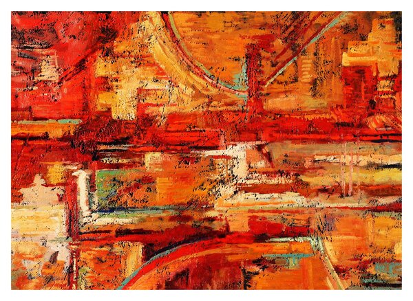 Skleněný obraz nástěnné malby (70x50 cm)