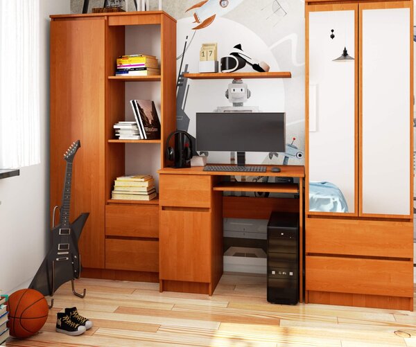 Ak furniture Psací stůl PIKSEL 90 cm olše levý