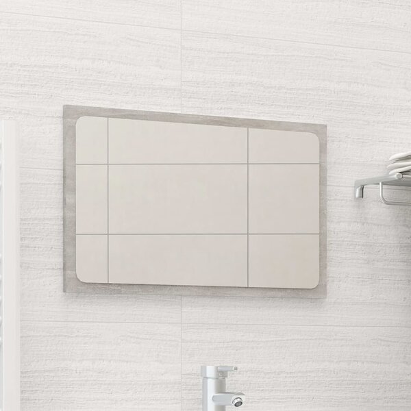 Koupelnové zrcadlo betonově šedé 60 x 1,5 x 37 cm dřevotříska